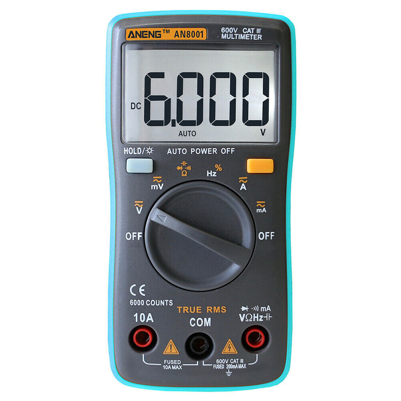 Digital Multimeter 6000 Counts Backlight AC/DC Ammeter Voltmeter Ohm Meter