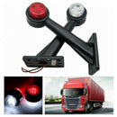 2pcs 12 LED Side Outline Stalk Marker Lights Lamp Trailer TSEAU