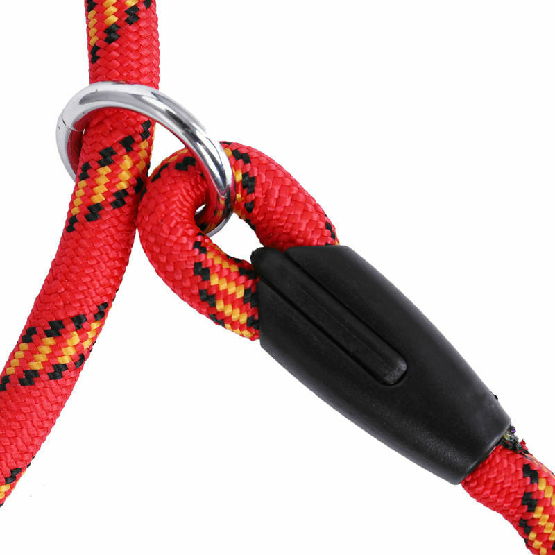 1pc Durable Pet Dog Nylon Adjustable Loop Training Leash Slip Lead Traction