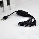 Mini USB 2.0 4 Port Cable Hub Spliter Adapter For Computer Notebook PC Laptop M&