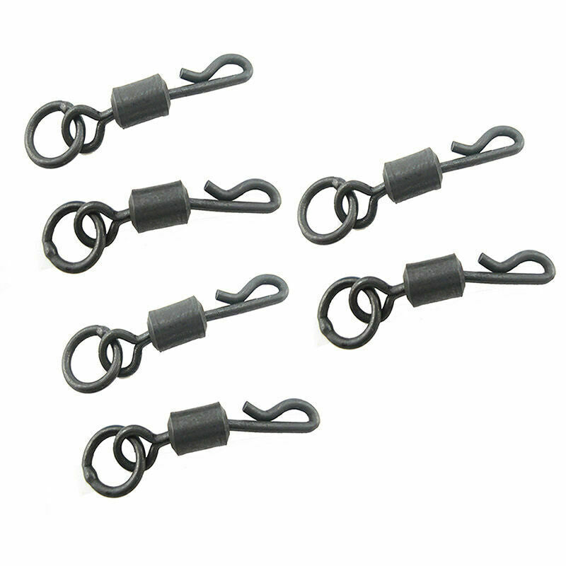 10x Quick Change Size 8 Flexi Ring Swivels Carp Rig Kwik_AU G3Q1 Tackle Fis T4N6