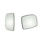 2 Pcs Replacement Left+Right Side Heated Mirror with White Lens Glass For Ford