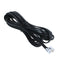 6P6C RJ11 Telephone Extension Fax Modem Cable Line 5M Length Black E3B5