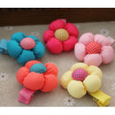 5 Pcs Cute Flower Hair Clips Kids Candy Color Hairpins For Baby Kids GirlsOSA3C