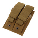 Outdoor Double Pouch Bag Flashlight Holder Sports Travel Pouch Khaki