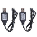 2Pcs USB To  Male To Female Battery Charging Cable Ni-Cd Ni-MH Adapter