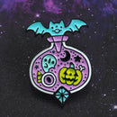 Pumpkin Ghost Badges Brooch Halloween Bat Bottle Backpack Pins Jewelry Gift