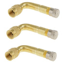 3 Pieces 90 Degree Angled Valve Stem Universal Fit Extension Adapter for