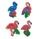 4pcs Full Drill Special Shaped Diamond Painting Bird Shape Key Ring Gift