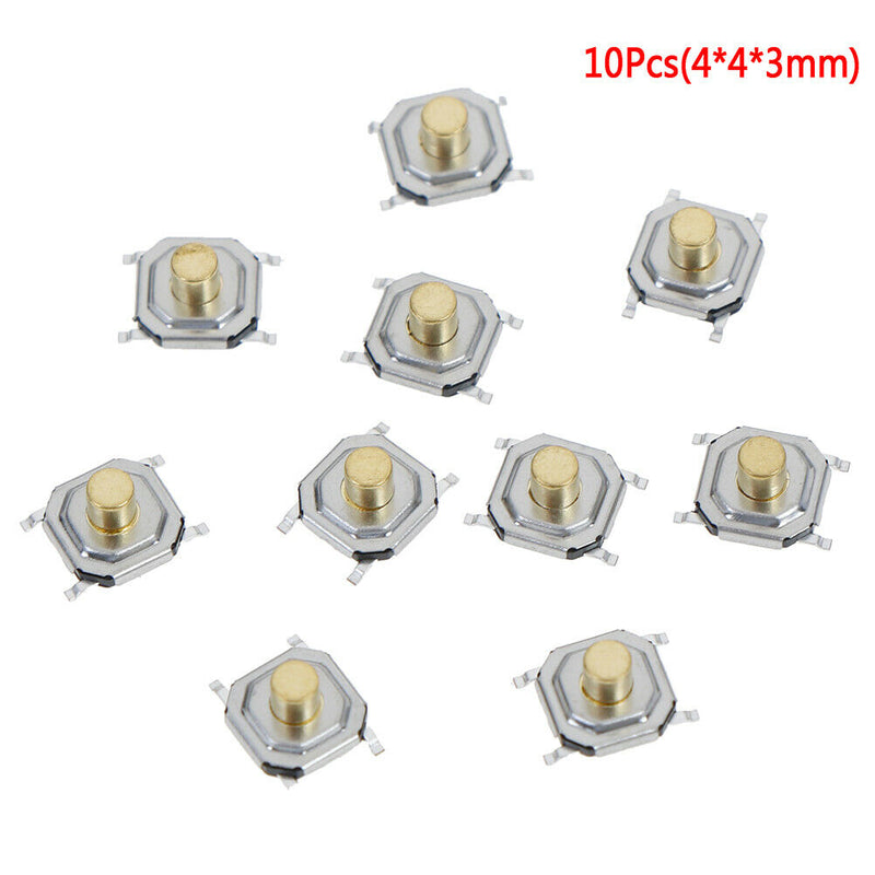 10Pcs Micro waterproof copper tactile tact touch push button switch SMD 4x4xY Ew