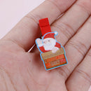 10 Pcs/lot Mini Wooden Paper Clips Photo Pegs Santa Claus Wood Paper CliME