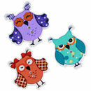50Pcs Cartoon Owl Animal Wood Sewing Buttons 2 Holes For Kids