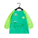 Kid Drawing Long Sleeve Waterproof Painting Apron with Pocket L Green