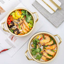 2pcs Auminum Alloy Round Korean Noodle Pot Instant Noodles Pot Quick Boiling