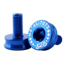 2 Pieces 7075 Aluminum Alloy Bike Bottom Bracket Waterproof Screws Blue