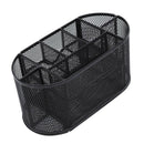 Multifunctional 9 Components Table Metal Desktop Storage Box (Black)