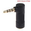 3.5MM Male To Female L Shape Adapter Audio Microphone Jack Stereo Plug ConneS Ew