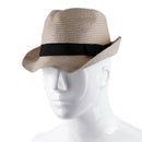 Straw Hat Fedora - Panama Trilby Style Packable Crushable Summer Sun Mens