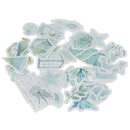 46pcs/box Mint Summer Diary Stickers Paper Lables DIY Gifts Packaging Decor JR