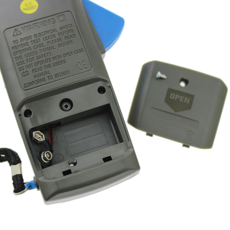 DM6266 LCD Digital Clamp Meter AC DC Current Voltage Resistance Tester Blue