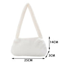 Animal Pattern Underarm Bag Women Mini Plush Shoulder Handbags Purse (1)