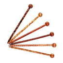 6 Pieces Retro Style Printed Wooden Hairpin Needle Headdress Jewelry Accessories