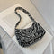 Animal Pattern Women Underarm Shoulder Bag Women Travel Handbags (Zebra)