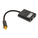 1 in 2 Out Toslink Digital Optical Audio Y-Splitter Connector Fiber Optic