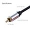 1.8m 3.5mm Jack Male to 2 RCA Aux Stereo Cable for Home Theater Amplifier