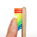 Vaclav 10Pc Bamboo Toothbrush Rainbow Bamboo Tooth Brush Fibre Toothbrush C