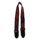 Durable Guitar Bass Strap Belt with PU Leather Ends Blaze Pattern for Electric