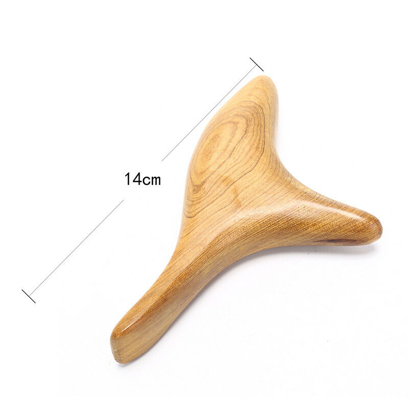 triangle body wood neck shiatsu reflexology wooden spa  massager blood 3C
