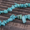 Blue Turquoise Chips Beads Loose Natural Gemstones for Jewelry Making Findings,