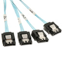 Mini SAS HD (SFF-8643) to 4 SATA 7Pin Cable, Mini SAS Host Internal Cable to