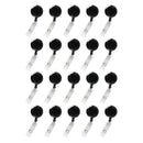 20Pcs New Black Keys-Ids-Badges ID Badge Key Card Name Tag Holders(Retracta