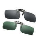 2 Polarized Clip On Sunglasses UV400 Night Vision Car Driving Flip Up Shades