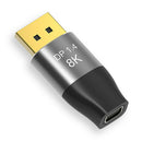 Bidirectional Mini DP Female to DP Male Adapter 8K Converter for HDTV PC A