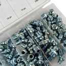 Box of 110 PCS Metric Grease Nipples Zerk Fittings M6 M8 M10 45/90 Degree Set
