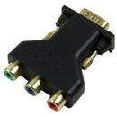 15 Pin VGA Male to 3 RCA Female M/F Adapter Connecter Converter Black