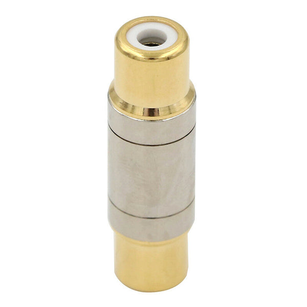 2x RCA Female Coupler Adapter Socket Connector Phono Copper Plug HiFi FT