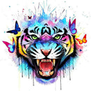 5D DIY Full Drill Diamond Painting Colorful Tiger Cross Stitch Embroidery