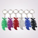 Fishbone Shaped Aluminium Alloy Bottle Opener Anodized Keychains A