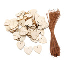 Unfinished Wooden Heart Blank Wood Cutout Heart Slices Discs DIY Crafts - Bag of