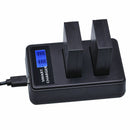 1X(Lp-E12 Usb Lcd Display Dual Port Battery Charger For Eos M,M10,M50,M100,