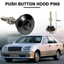 30mm Push Button Hood Pins Lock Clip Kit Bonnet Lock Quick Latch (Black)