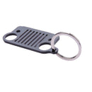 Black Stainless Steel Jeep Grill Key Chain, KeyChain, KeyRing CJ, JK, TJ,