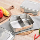 Portable 3 Grid Stainless Steel Lunch Box Tableware Food Container Single L