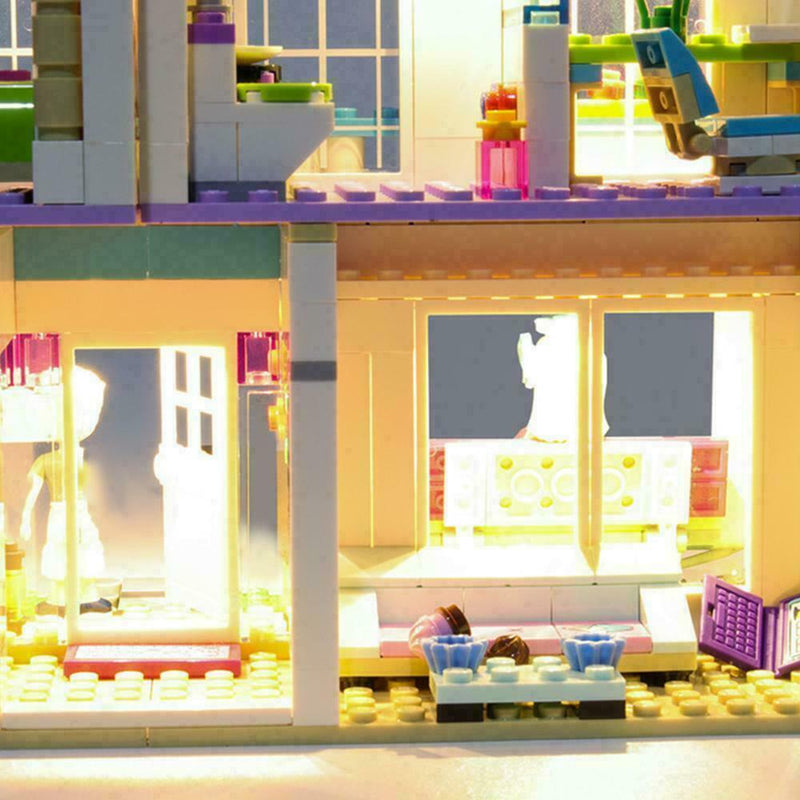 LED Light Up Kit For Stephanie's House Lighting for DIY LEGO 41314 K1T6
