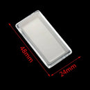 New rectangle crystal clear flat glass rectangular cabochons, 48*24*7mm 8 p