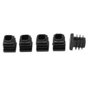 Square Table Chair Leg Feet Tube Pipe Insert Cap 16mmx16mm 30pcs Black E7P4